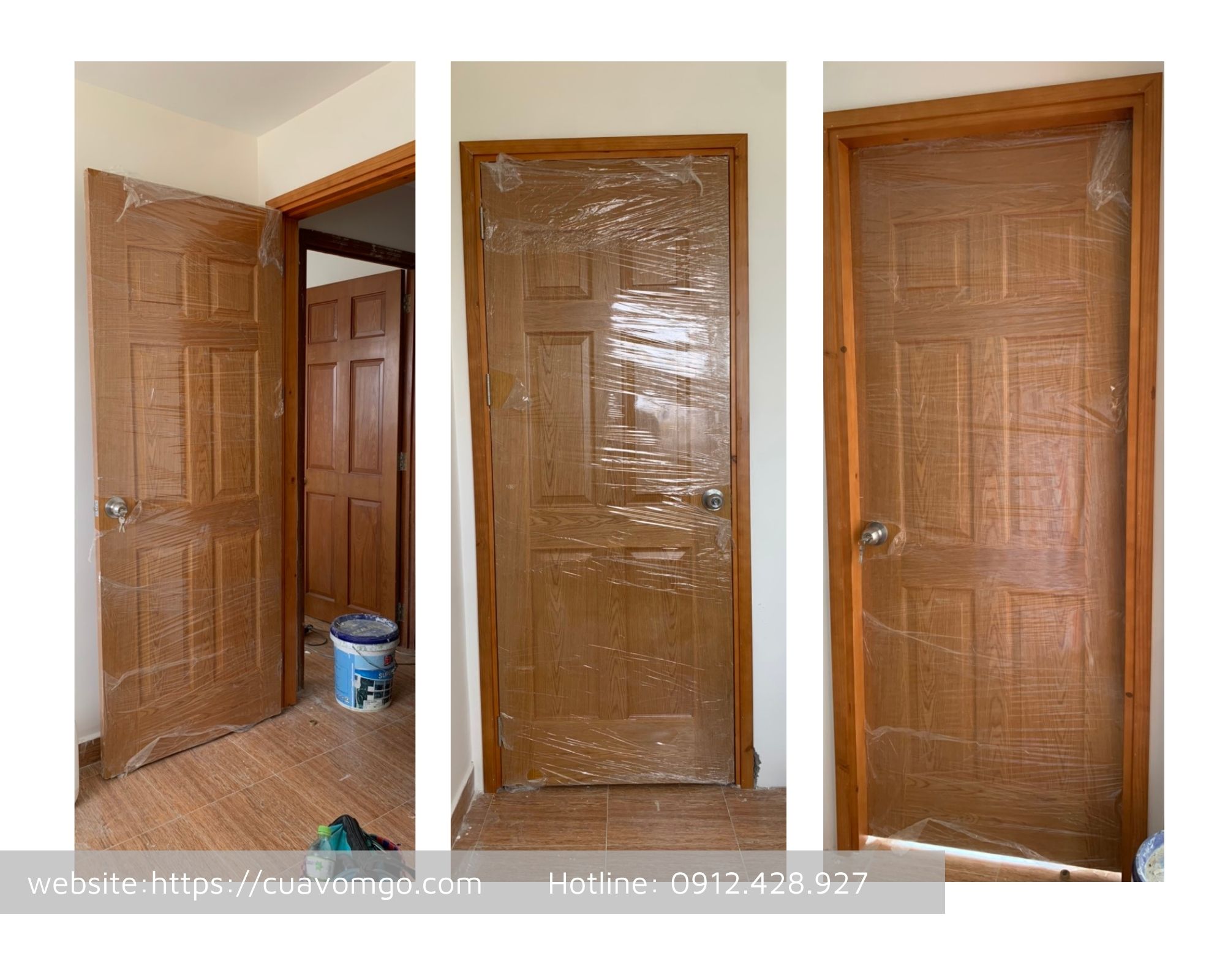 Nội, ngoại thất: Cửa gỗ HDF tại Quận 9 | cửa gỗ công nghiệp HDF-Veneer-Binh-Thanh-2
