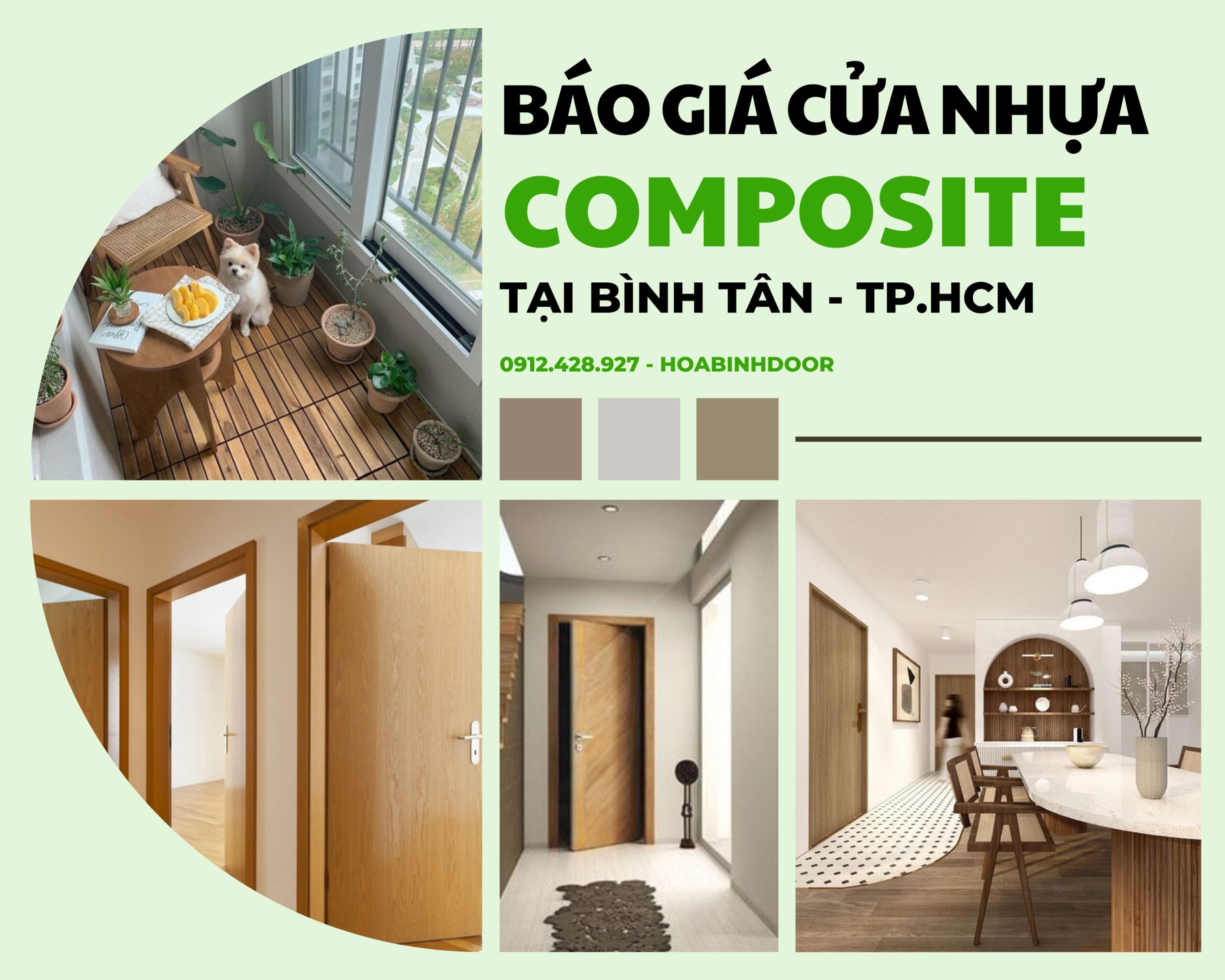 Cửa nhựa Composite tại Bình Tân | Cửa nhựa giả gỗ giá rẻ