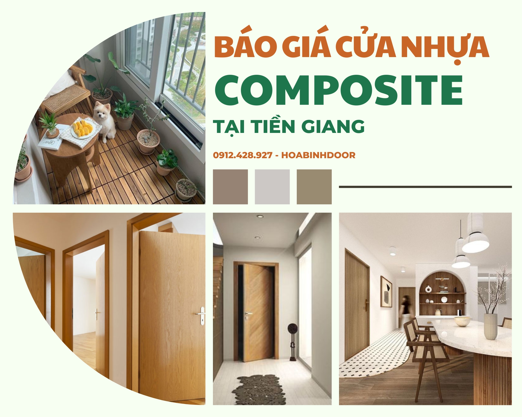 Cửa nhựa Composite tại Tiền Giang | Cửa nhựa giả gỗ